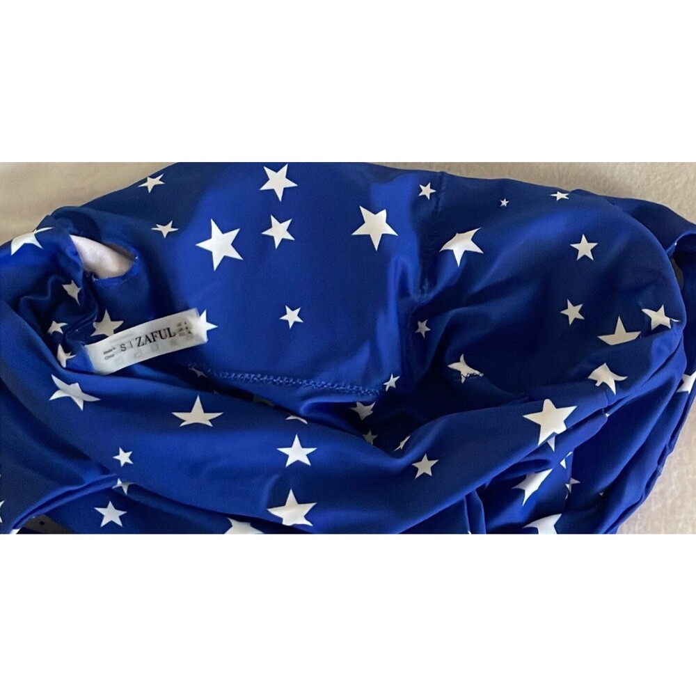 ZAFUL FOREVER YOUNG Bikini Set Red/White Blue Patriotic Women’s SZ 4 Swimwear - Picture 10 of 11